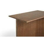 HAY Slit Wood Oblong table, 50 x 28 cm, lacquered walnut