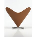 Vitra Heart Cone Chair poltrona lounge, acciaio - Leather Premium F 97 cognac, immagine extra