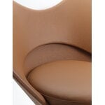 Vitra Heart Cone Chair poltrona lounge, acciaio - Leather Premium F 97 cognac, immagine extra