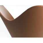 Vitra Heart Cone Chair poltrona lounge, acciaio - Leather Premium F 97 cognac, immagine extra