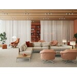 Vitra Bascule Lowback lounge chair, swivel, aluminium - Cento pink-mustard, view 3