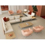 Vitra Bascule Lowback lounge chair, swivel, aluminium - Cento pink-mustard, view 4