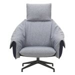 Vitra Bascule Highback duo-tone nojatuoli, pyörivä, musta -Cento l. lavender-blue, näkymä 6
