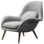 Fredericia Swoon Lounge armchair, Hallingdal 130 - smoked oak