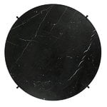 GUBI TS coffee table, 80 cm, brass - black marble
