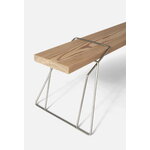 A. Petersen Bench, 160 cm, stainless steel - Douglas pine