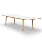Fredericia Ana extension dining table, white - soap oak