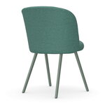 Vitra Mikado side chair, mint - Dumet pale blue/emerald