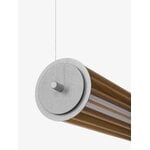 &Tradition Numbra TY1 pendant, tumbled aluminium - lacquered oak, view 4