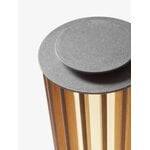 &Tradition Numbra TY3 portable lamp, tumbled aluminium - lacquered oak, view 3