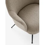&Tradition Poltrona lounge Rely HW140, base tubolare, alta, nera - Re-wool 0218, vista 2