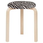 Artek Aalto stool 60, birch - Zebra, extra image