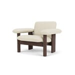 Audo Copenhagen Brasilia lounge chair, low back, dark stained oak - Baru white 0200, extra image