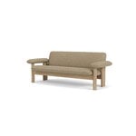 Audo Copenhagen Brasilia soffa, 2-sits, mörkbetsad ek - Bouclé 02