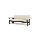 Audo Copenhagen Brasilia Sofa, 2-Sitzer, Eiche dunkel gebeizt – Baru weiß 0200