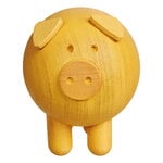 Aarikka Chinese Zodiac Pig wooden sculpture, yellow, view 3