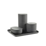 Serax Cose container with lid, round, L, dark grey