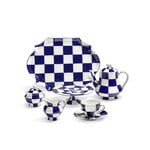 Serax Fête des Bêtes oval serving plate, blue - white, view 6