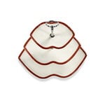 Serax Lips cake stand, three-tier, white - red, view 5