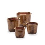 Serax Glazed Shades flower pot, S, rust, view 3