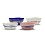 Serax Feast bowl, L, 4 pcs, white - blue
