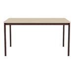 Muuto Table Base, 140 x 80 cm, chêne laqué - contreplaqué - rouge brun, image extra