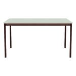 Muuto Table Base, 140 x 80 cm, stratifié vert clair - contreplaqué - rouge brun, image extra