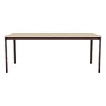 Muuto Table Base, 190 x 85 cm, chêne laqué - contreplaqué - rouge brun, image extra