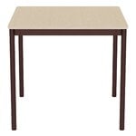 Muuto Table Base, 80 x 80 cm, chêne laqué - contreplaqué - rouge brun, image extra