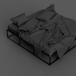Nichba Bed Frame sänky, musta