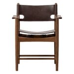 Fredericia The Spanish Dining armchair, dark brown saddle leather - smoked oak, view 2