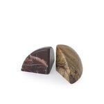 Tom Dixon Boulder bookends, 2 pcs, Flamingo - Forest brown marble, view 3