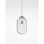 Bomma Lantern pendant, clear - patina gold, extra image