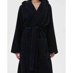 Tekla Hooded bathrobe, black