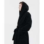 Tekla Hooded bathrobe, black