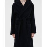 Tekla Hooded bathrobe, black