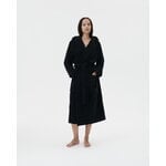 Tekla Hooded bathrobe, black