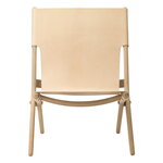by Lassen Saxe lounge chair, soaped oak - natural leather