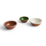 HAY Barro salad bowl, L, natural teracotta with stripes
