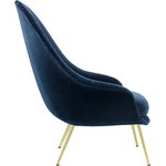 GUBI Poltrona Bat, alta, Velluto 970 - gambe ottone
