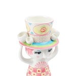 Bjørn Wiinblad Vaso Lady with Hat, 20,5 cm, rosa - giallo, immagine extra