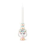 Bjørn Wiinblad Lady with Hat candleholder, 16 cm, pink - yellow, extra image