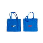 HAY Blue tote bag, L, red logo