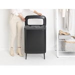 Brabantia Bo Laundry Bin Hi tvättkorg, 2 x 45 l, mattsvart