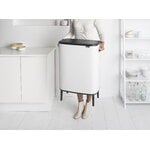 Brabantia Cestino Bo Touch Bin Hi, 2 x 30L, bianco