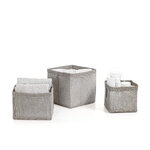 Woodnotes Box Zone container, 20 x 20 cm, stone