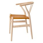 Carl Hansen & Søn CH24P Wishbone chair, soaped beech - Loke leather light brown, view 3
