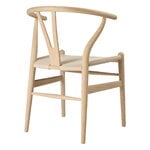 Carl Hansen & Søn CH24P Wishbone sedia, rovere insaponato - pelle Terra color sabbia, vista 3