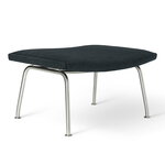 Carl Hansen & Søn CH446 Wing footstool, stainless steel - dark grey