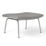 Carl Hansen & Søn CH446 Wing footstool, stainless steel - grey